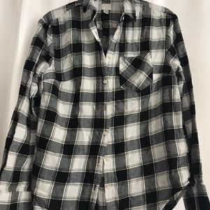 Black and white plaid flannel